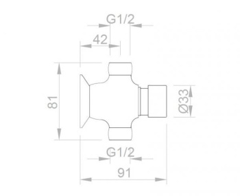 Кран Nofer Essentialtemp настенный 6 л/мин 07490.N