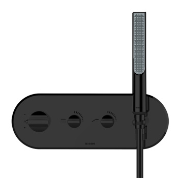 Bossini Apice Смеситель термостатический, на 2 выхода, с ручной душем и шлангом Cromolux 150см, цвет