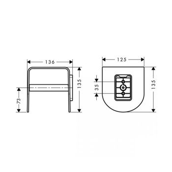 Axor Urquiola Держатель для туалетной бумаги, подвесной, цвет: хром 42436000