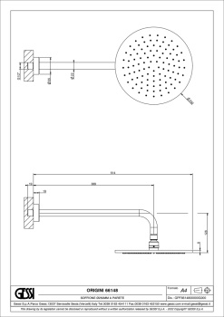 Верхний душ Gessi Origini 66148.031 Chrome