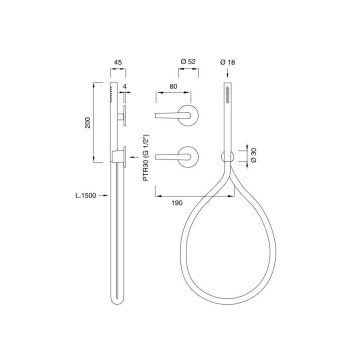 Смеситель для ванны CЕА Design Flag FLG 22 AB S сталь