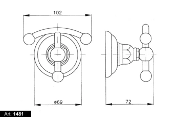 Крючок Nicolazzi CLASSICA 1481 BZ