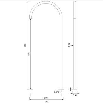 Смеситель для раковины Cea Design Free Ideas FRE 206 S сталь