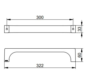 Поручень Keuco Edition 11 11107350000 титан чёрный шлифованный