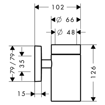 Стакан настенный Hansgrohe Puravida 41504000