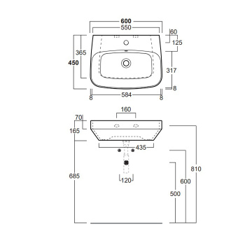 Раковина подвесная  Simas Baden Baden BB10bi*1 белый