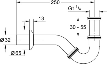 Сифон для биде Grohe 28946000 хром