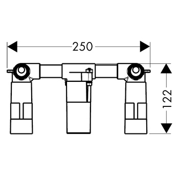 Axor Massaud Встраиваемый смеситель для раковины на 3 отверстия, цвет: хром 18113180