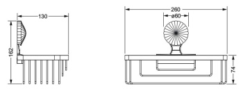 Полка решетка Jorger Cronos 637.00.105.000 chrome