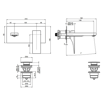 Смеситель для раковины Fima Carlo Frattini Zeta F3971WX5NS черный