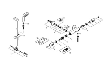 Термостат для душа Grohe Grohtherm 1000 New 34151004