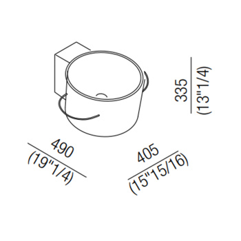 Раковина Agape Bucatini 40.5x49x33.5, без отв., матовый белый ACER0740NRZB *0