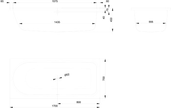 Стальная ванна Bette Ocean 170x75 8855-000 AS