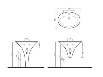 Раковина подвесная\накладная Hatria SCULTURE YR3701