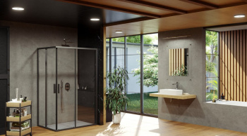 Душевая дверь Ravak Blix Slim X1XM70300Z1 черная