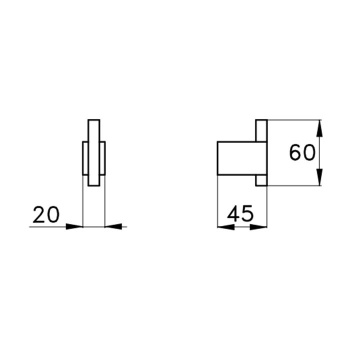 Крючок Stella Bamboo Quadro 1082 хром BQ 10020 CR00