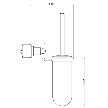 Ершик для унитаза Nicolazzi Monte Croce со стены 1490CR27