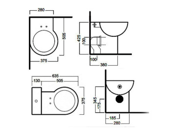 Унитаз угловой напольный Hatria You&me YXZ601