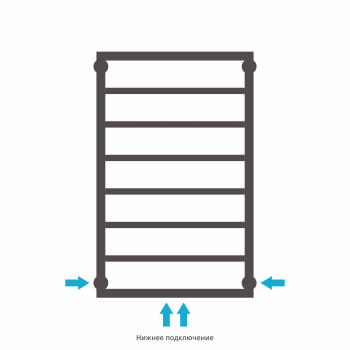 Полотенцесушитель водяной Сунержа Канцлер 800х500 31-0254-8050 матовый черный
