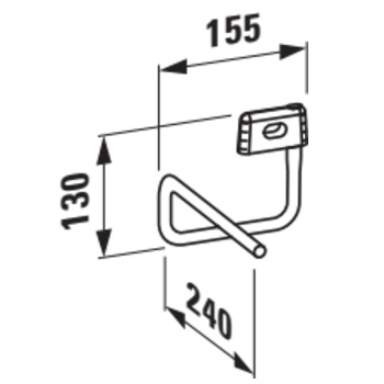 Laufen Val полотенцедержатель (подходит для раковины-компакт 815285), цвет хром