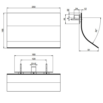Каскад для настенного монтажа Fima Carlo Frattini Wellness хром F2623CR