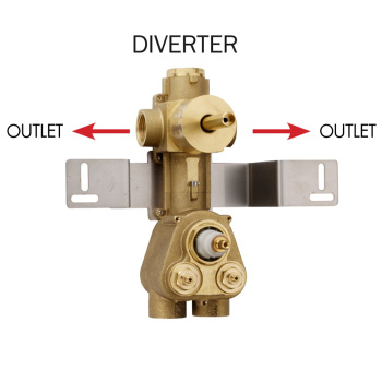 Bossini Встраиваемая часть термостата с девиатором на 2 выхода, высокой пропускной способности на &f