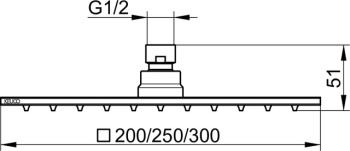 Верхний душ Keuco 59986010302 хром finish