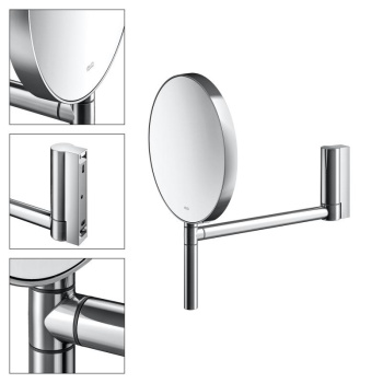 Косметическое зеркало Keuco Plan 19 17649010002 двустороннее, увеличение x5, хром
