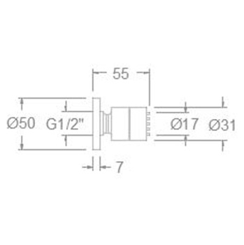 Форсунка Ramonsoler для душа круглая 9873