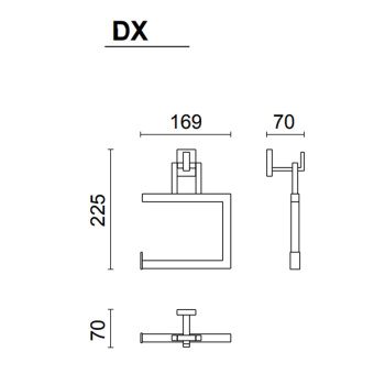 Держатель туалетной бумаги Oasis Square правый, золото 0SQR00802200017OR