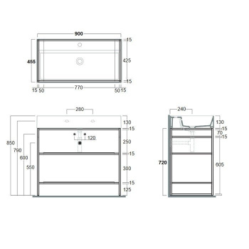 Тумба под раковину напольная Simas Agile AGSA91 91x72 см черный