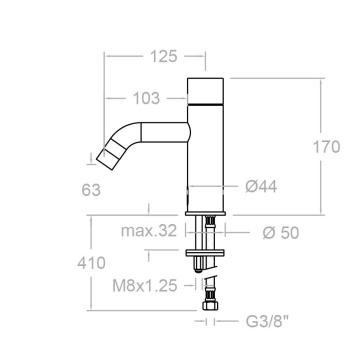 Кран для раковины Ramonsoler Soltronic сенсорный с блоком питания 8116TB