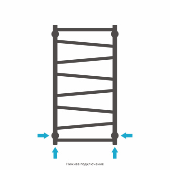Полотенцесушитель водяной Сунержа Сирокко 800х400 31-0253-8040 матовый черный