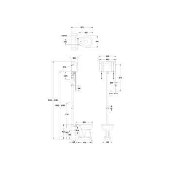 Бачок для унитаза Burlington C5 BNKL никель/белый