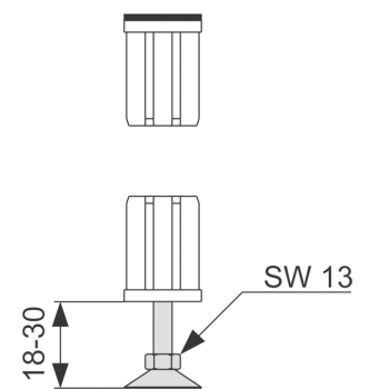 TECE Ножка с торцевым элементом