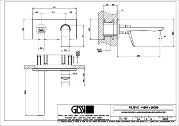 Смеситель для раковины Gessi Rilievo 59089.031 хром
