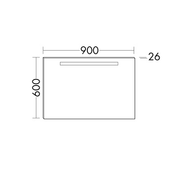 Burgbad Зеркало Eqio с подсветкой 900х600х26 мм , корпус хром SIGP090