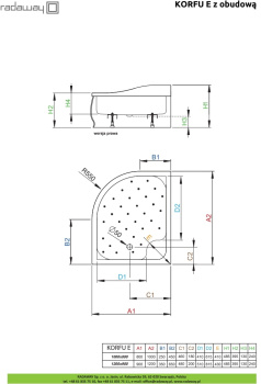Душевой поддон Radaway Korfu E 120 4E91240-03L левый