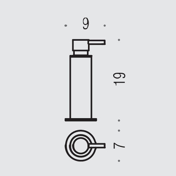 Дозатор для жидкого мыла настольный Colombo Plus W4980.NM чёрный матовый