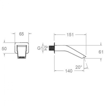 Излив для ванны Ramonsoler каскадный 15 см 16702