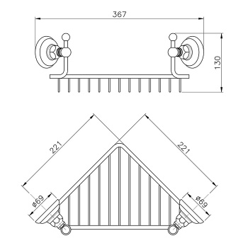 Полочка-решетка Nicolazzi  Полочка-решетка 1495CR