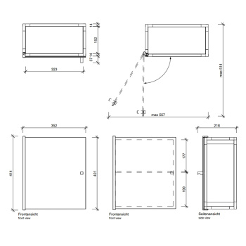 Шкафчик подвесной Decor Walther Glas S 2 35x19x40 стекло прозрачное, хром 602300