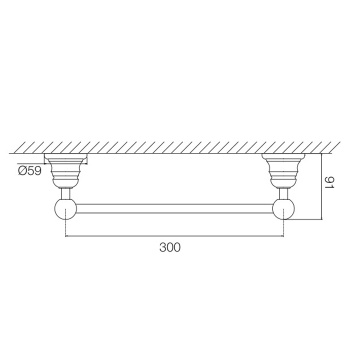 Полотенцедержатель Fima Carlo Frattini Victory 300, хром F6060/30CR