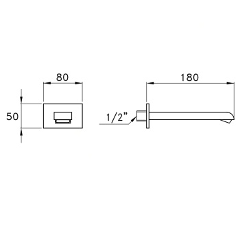 Настенный излив для раковины Stella Casanova 868, хром CS 09006 CR00