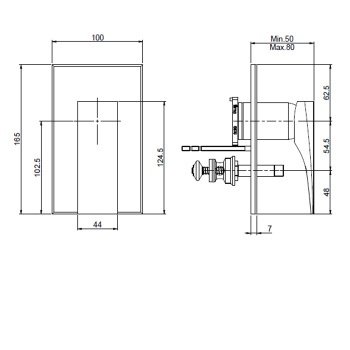 Смеситель для душа встроенный Fima Carlo Frattini Zeta с переключателем на 2 источника, внешняя часть, чёрный матовый F3969X2NS