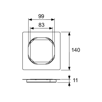 Основа для плитки Tece 3660016