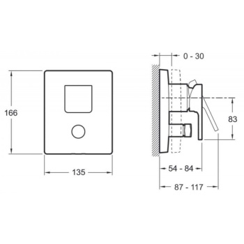 Смеситель для душа Jacob Delafon Strayt E98633-CP