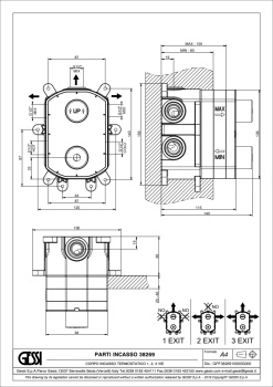 Скртая часть смесителя Gessi Emporio Via manzoni 38269.031 Chrome