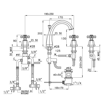 Смеситель для раковины Stella Eccelsa 3225tc EC 00016 CR00 хром