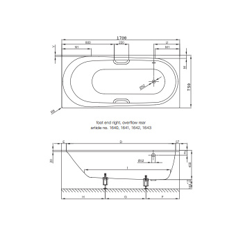 Стальная ванна Bette Comodo 170x75 1640-000